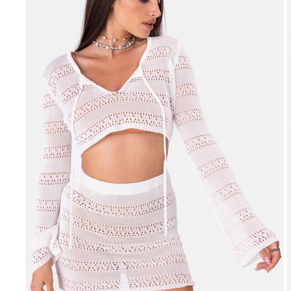 Adika Women’s Lizard Beach Crochet Crop Top Size Small